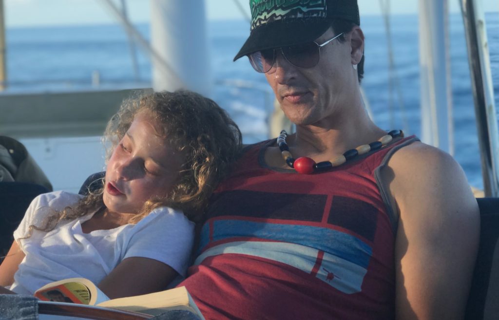 Cliff With a Good Morning Read Next to His Daughter