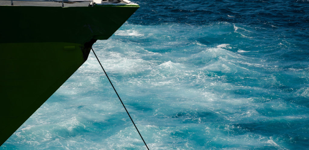 Person standing in boat