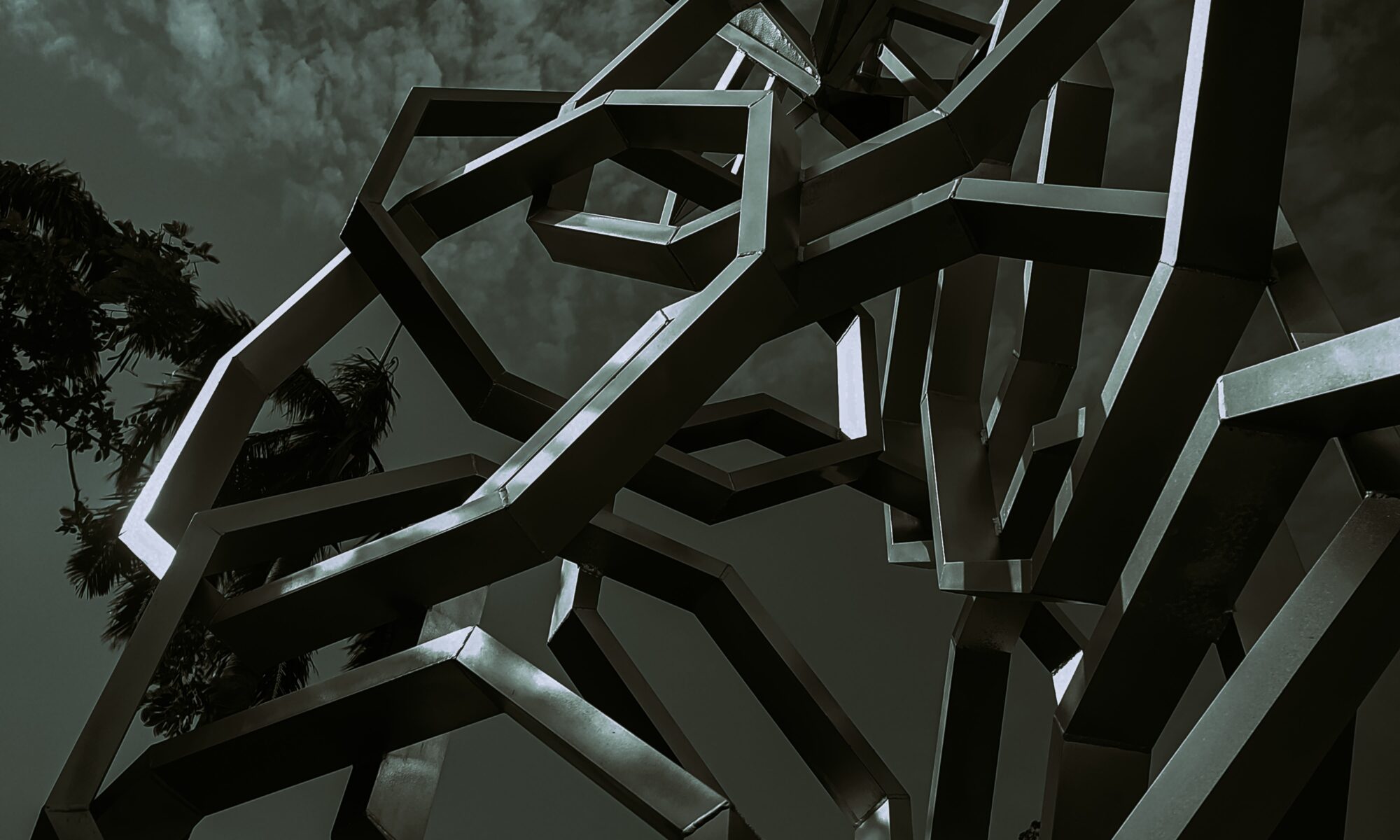 Modern futuristic installation